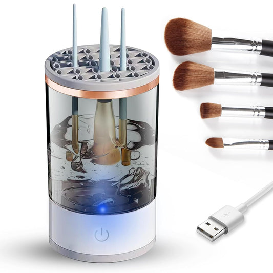 Makeup Brush Cleaner Machine, Electric Makeup Brush Cleaner, Automatic Spinning Makeup Brush Cleaner Fit for All Size Brushes